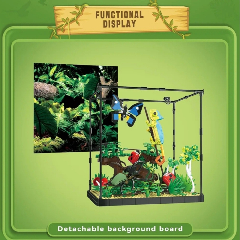 Tropical Rainforest Insect Collection Building Set Compatible Lego chameleon - Picture 8 of 13